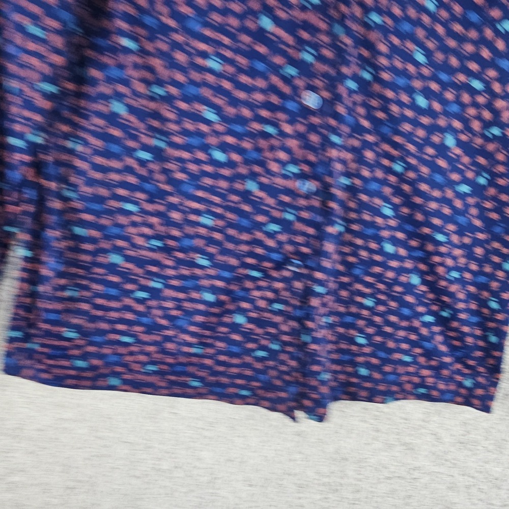 Vintage Sears Blue Tulip Perma Prest Button Shirt Size L, 29 70s All Over Print - Picture 5 of 14